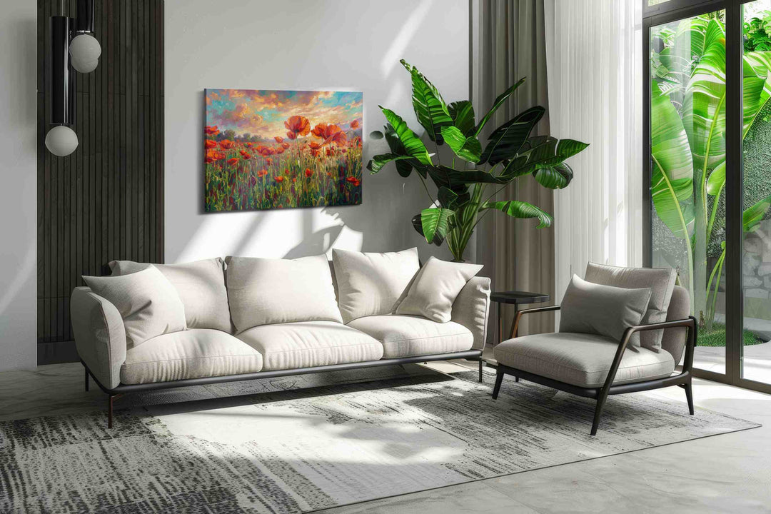 Emberlight Poppy Reverie II - Poppy Wall Art, Floral Canvas Print, Flower Decor