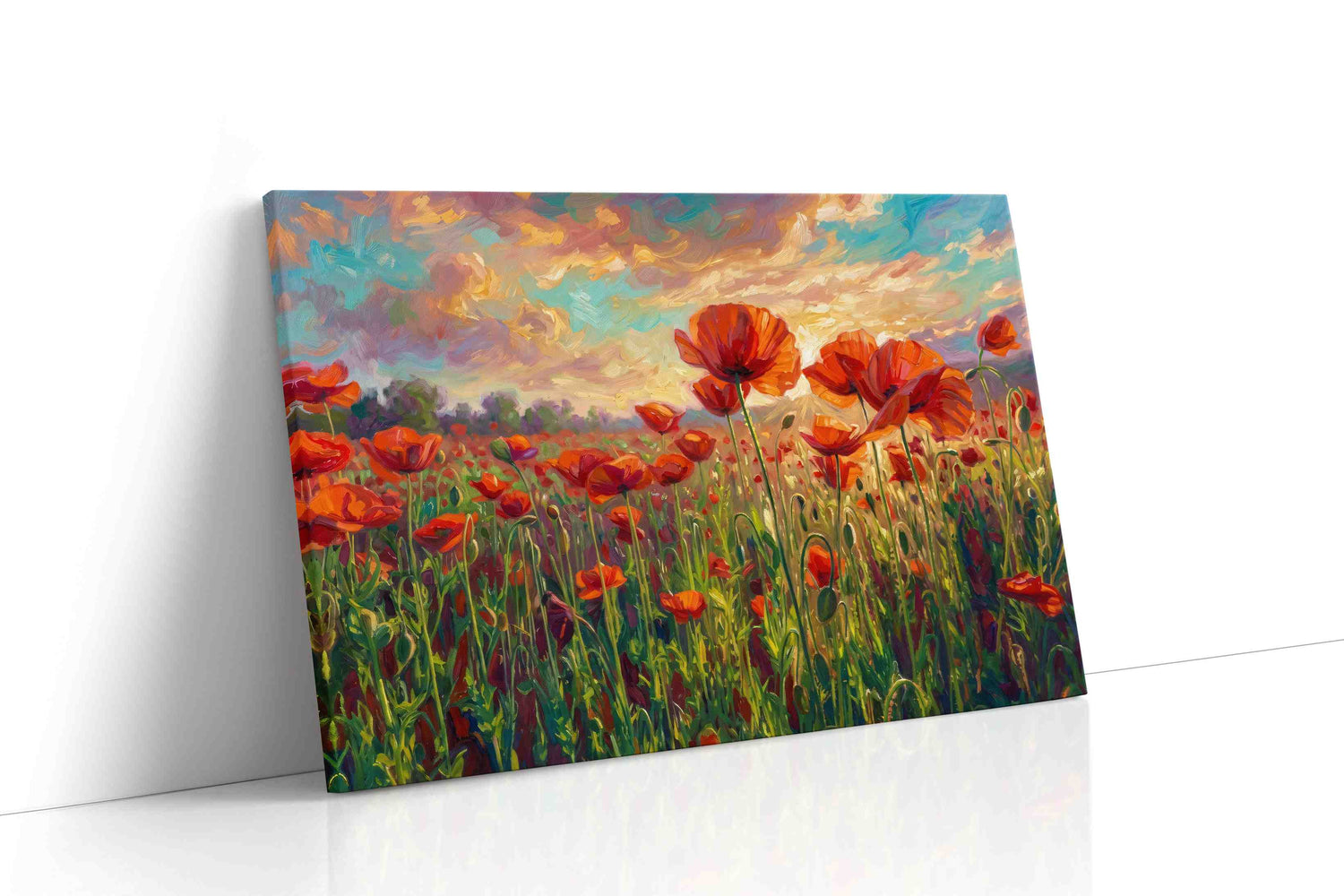 Emberlight Poppy Reverie II poppies canvas print, gallery-wrapped, ready to hang