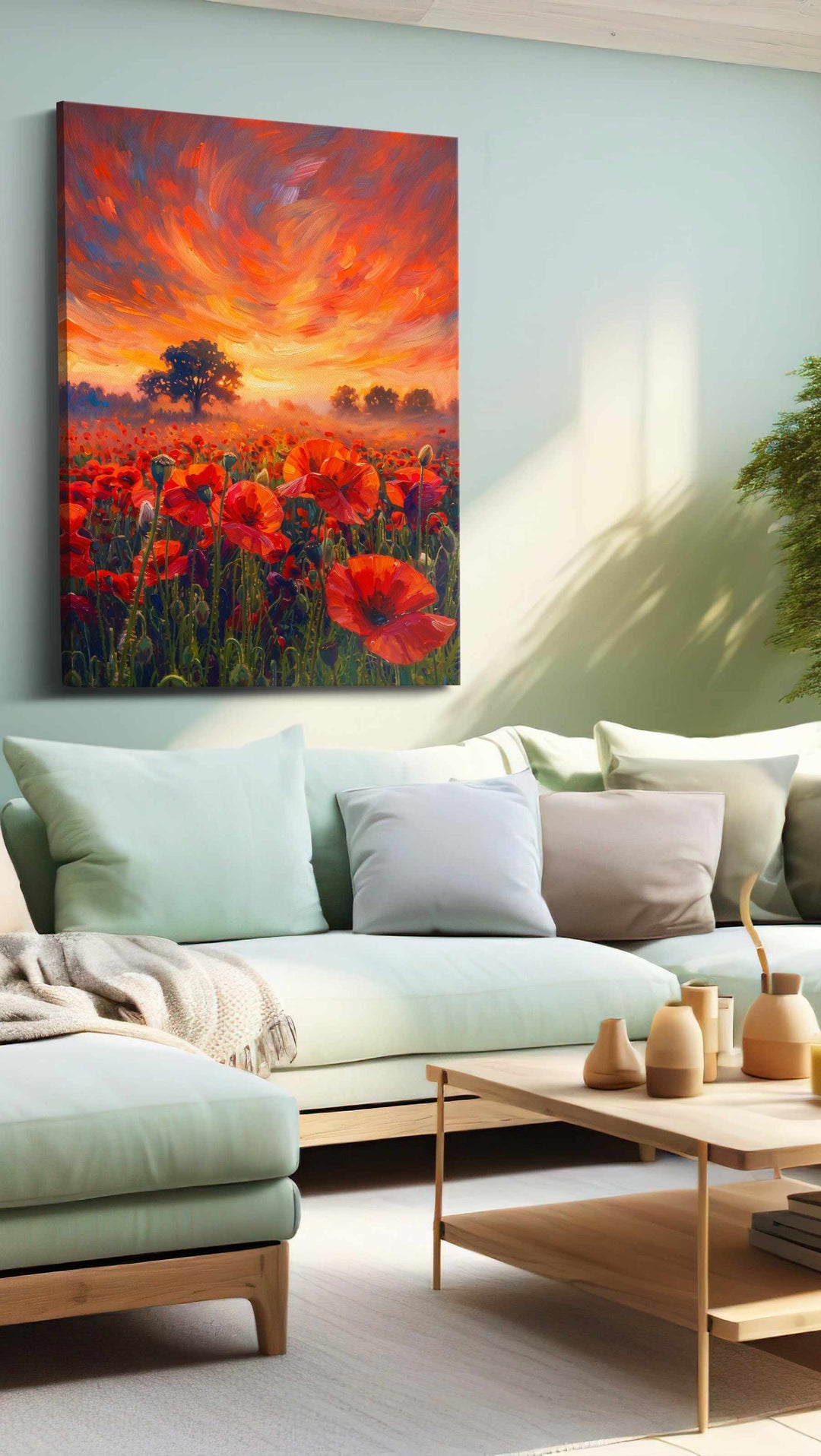 Emberwind Poppy Reverie - Poppy Wall Art, Floral Canvas Print, Flower Decor