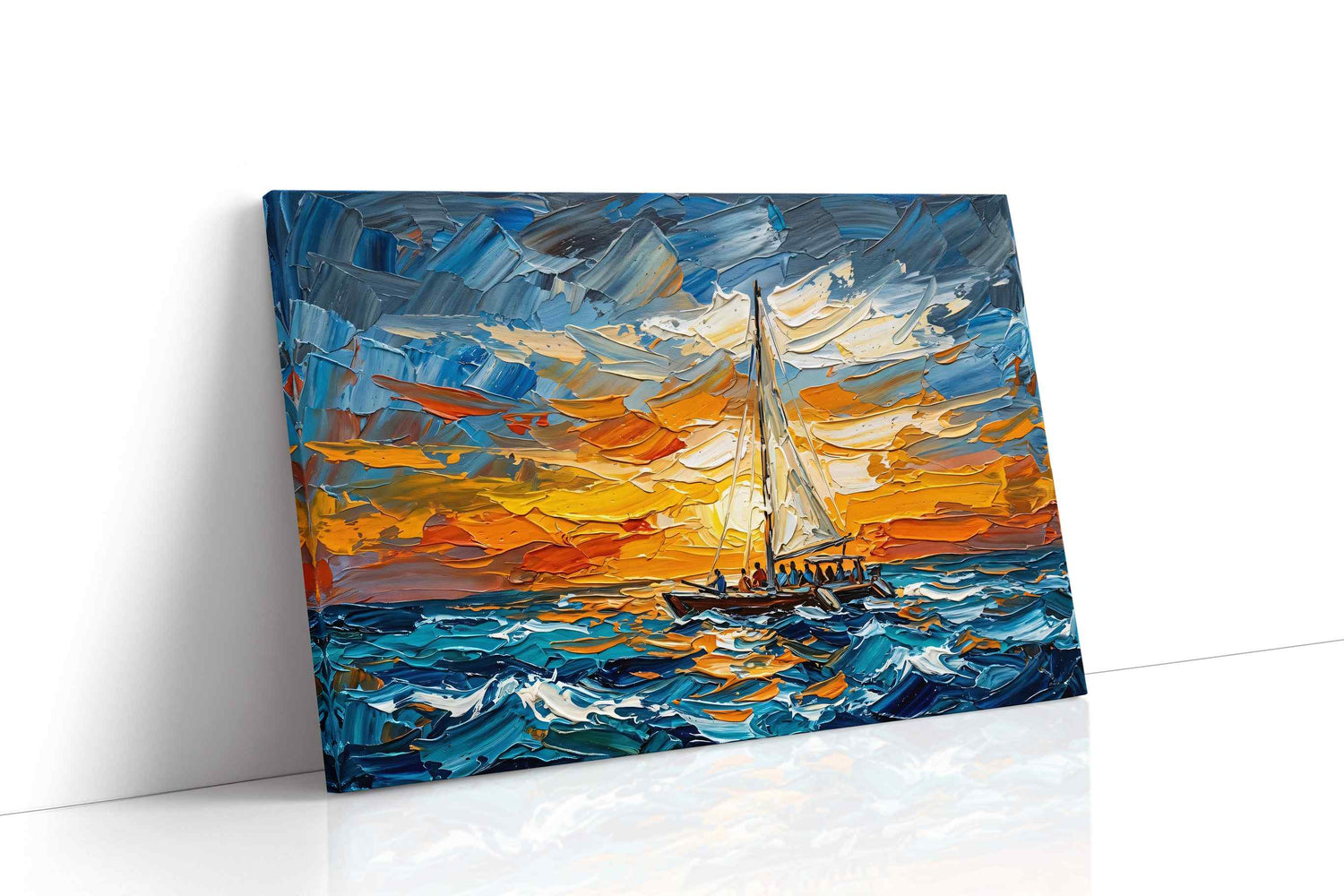 Ember Tide Voyage sailing canvas print, gallery-wrapped, ready to hang