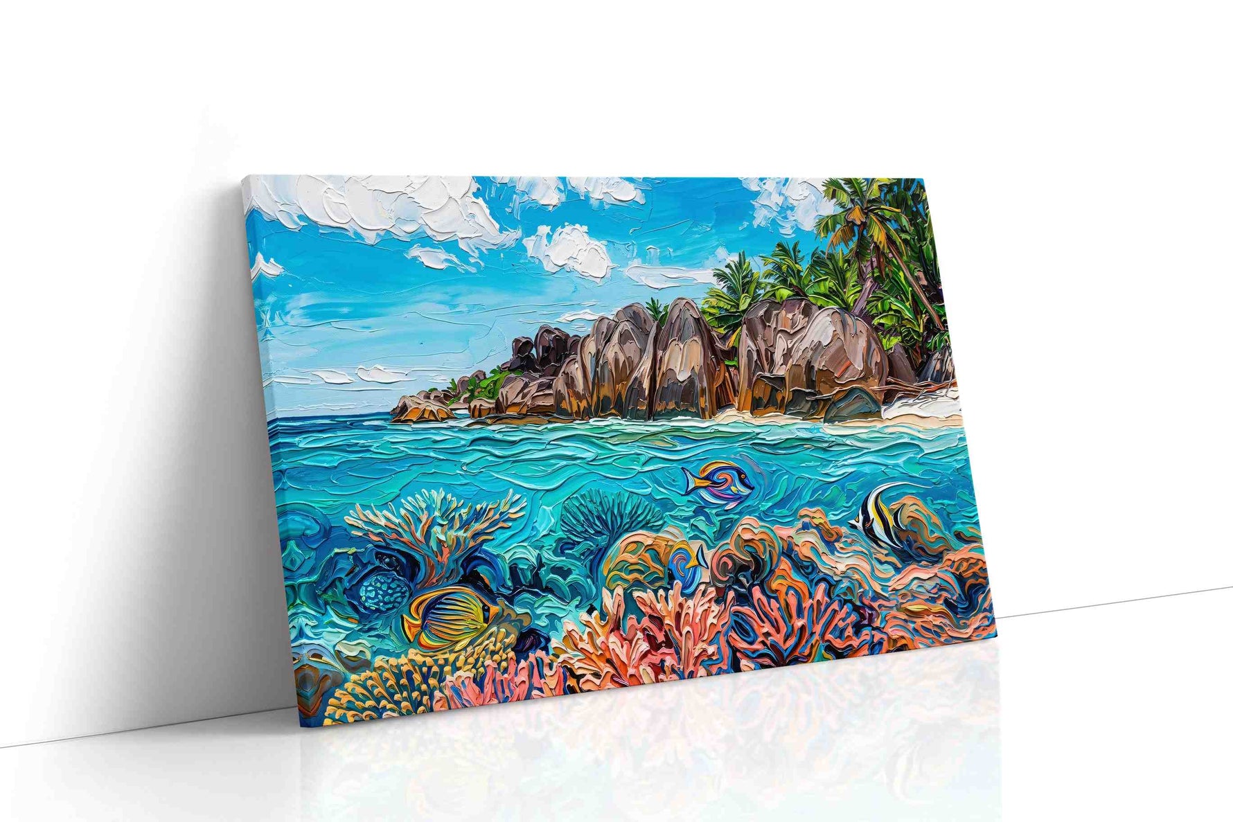 Coral Reverie at Granite Cove sealife canvas print gallery-wrapped landscape canvas studio shot