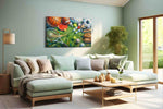 Game Day Kaleidoscope sports canvas print, hanging on wall