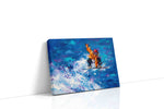 Tangerine Surge sports canvas print gallery-wrapped landscape canvas studio shot