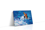 Tangerine Surge sports canvas print, gallery-wrapped, ready to hang