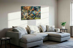 Tempest Through the Goalmouth sports canvas print, displayed in a living room
