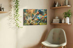 Tempest Through the Goalmouth sports canvas print, hanging on wall — view 2