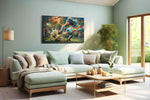 Tempest Through the Goalmouth sports canvas print, hanging on wall
