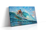 Turquoise Breaker Ascendant sports canvas print, gallery-wrapped, ready to hang