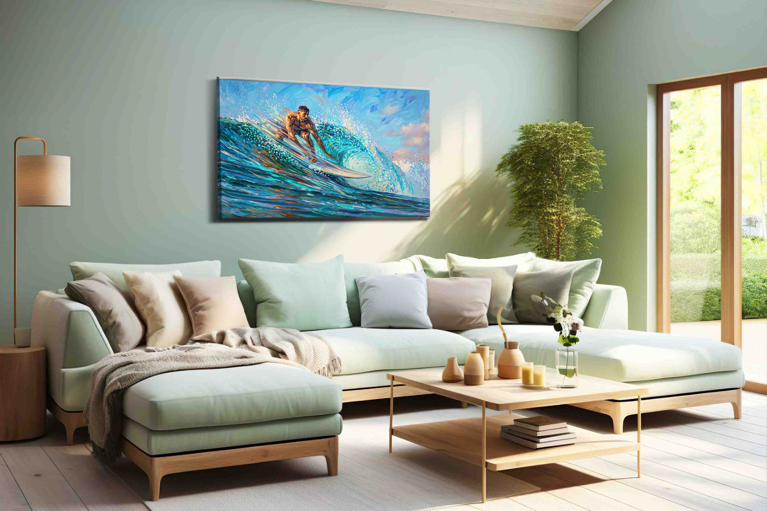 Turquoise Breaker Ascendant - Sports Wall Art, Athletic Canvas Print, Man Cave Decor