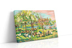Blossom Pastures at Dawn spring canvas print gallery-wrapped landscape canvas studio shot