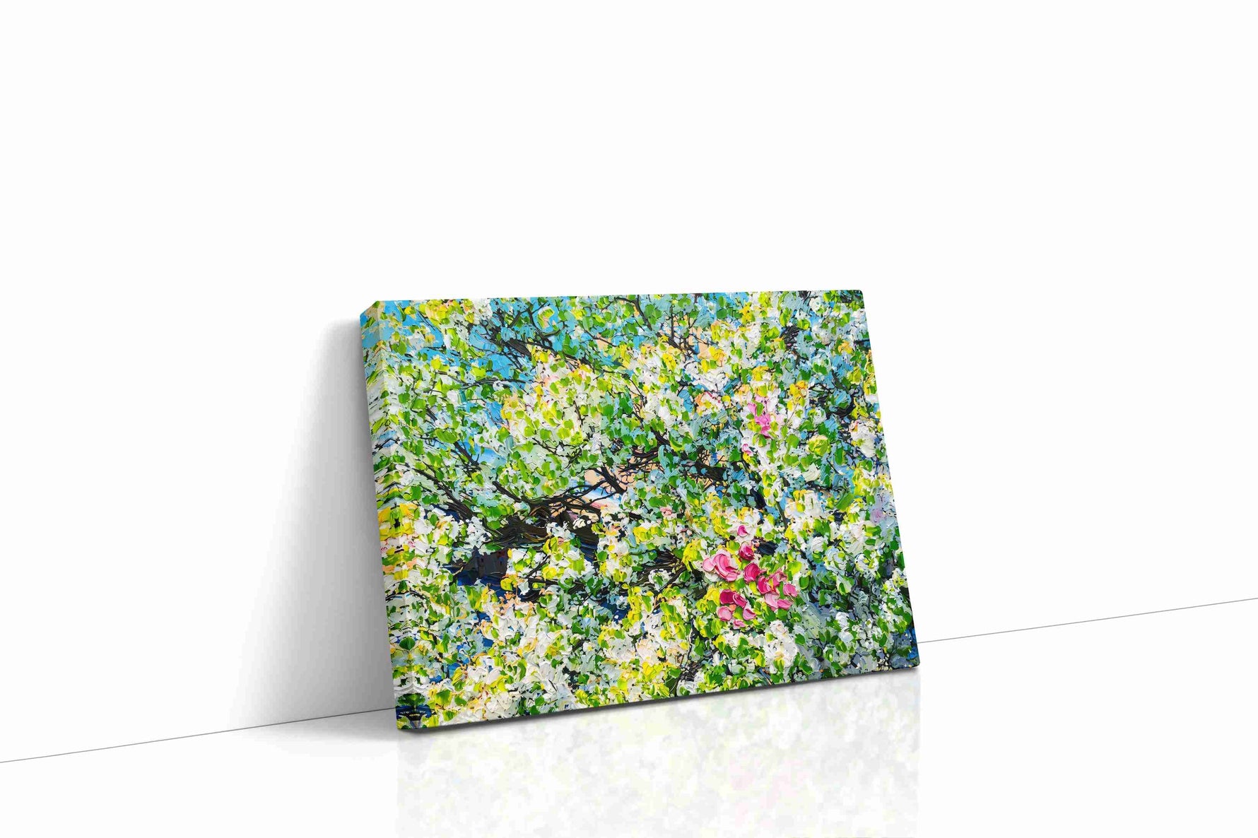 Blush in the Blossom Canopy spring canvas print gallery-wrapped landscape canvas studio shot