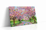 Petal Drift Promenade spring canvas print gallery-wrapped landscape canvas studio shot