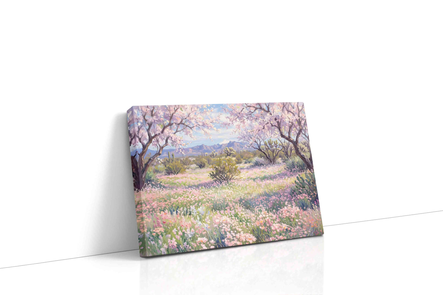 Sonoran Blossom Reverie spring canvas print, gallery-wrapped, ready to hang