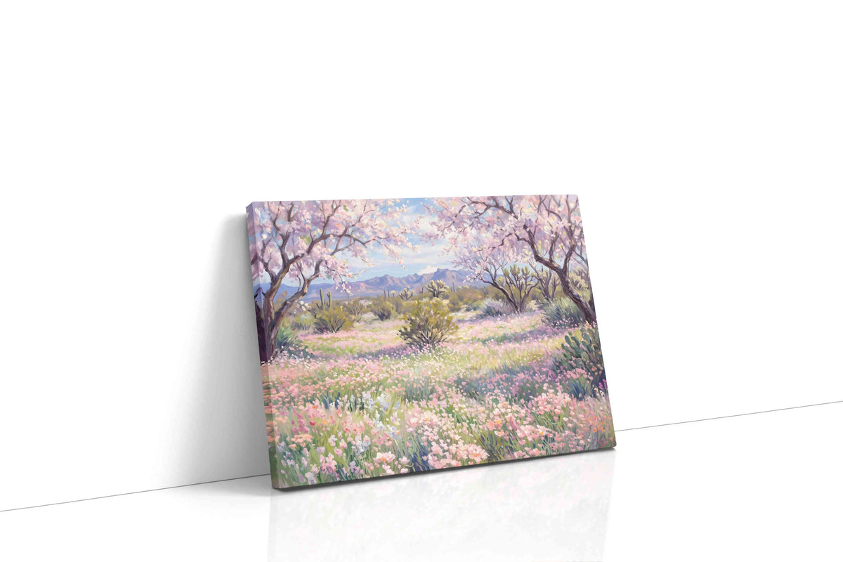 Sonoran Blossom Reverie spring canvas print gallery-wrapped landscape canvas studio shot