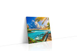 Turquoise Reverie at Sundown summer canvas print, gallery-wrapped, ready to hang