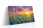 Solar Bloom Rhapsody sunflowers canvas print gallery-wrapped landscape canvas studio shot