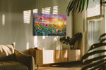 Solar Bloom Rhapsody sunflowers canvas print, on wall, lifestyle preview
