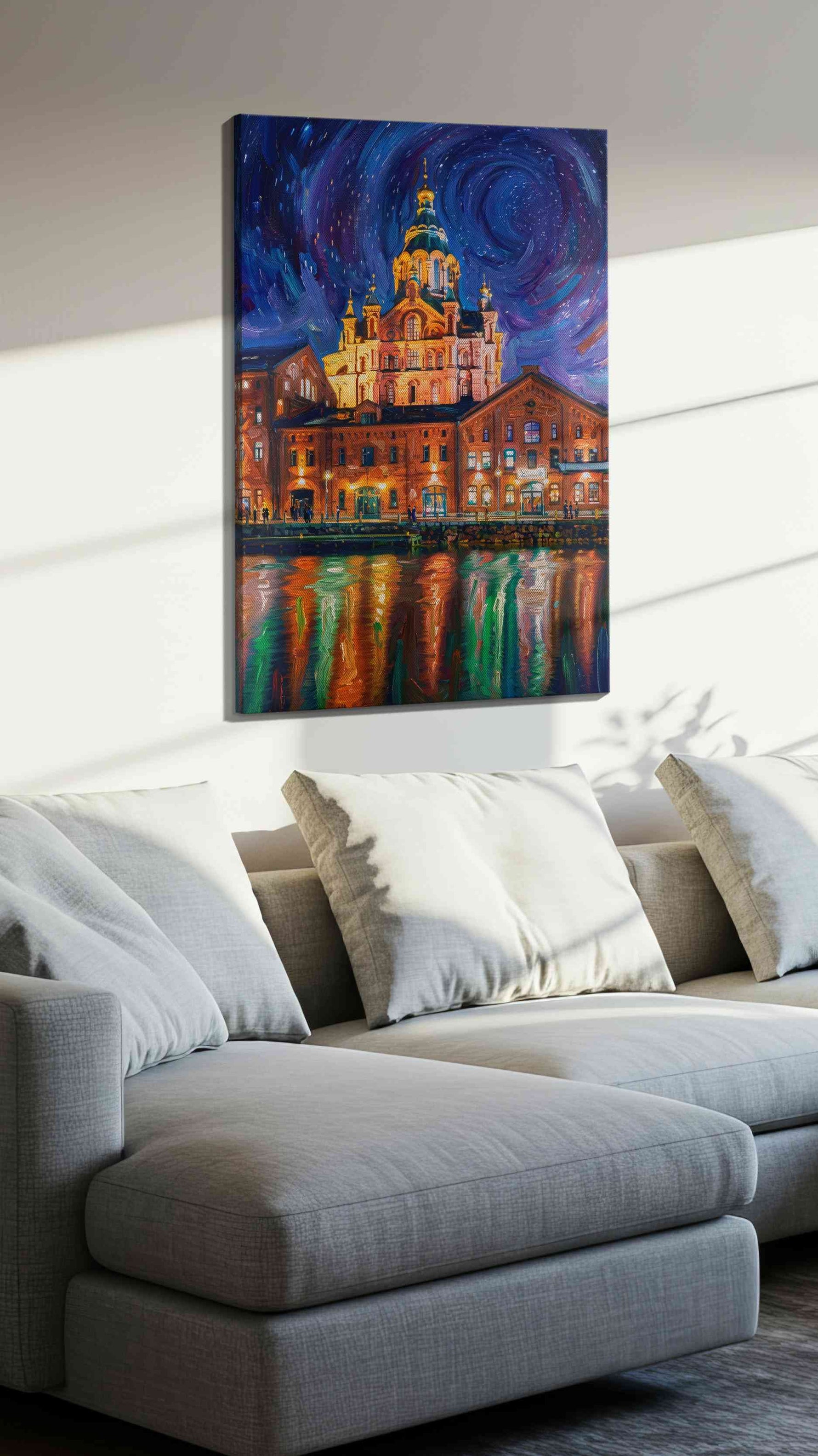 Cathedral Beneath the Velvet Whirl urban canvas print, gallery-wrapped, ready to hang — view 3
