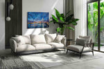 Cobalt Symphony Over Erasmus urban canvas print in a hung canvas mockup