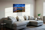 Electric Twilight Over False Creek urban canvas print, gallery-wrapped, ready to hang — view 3