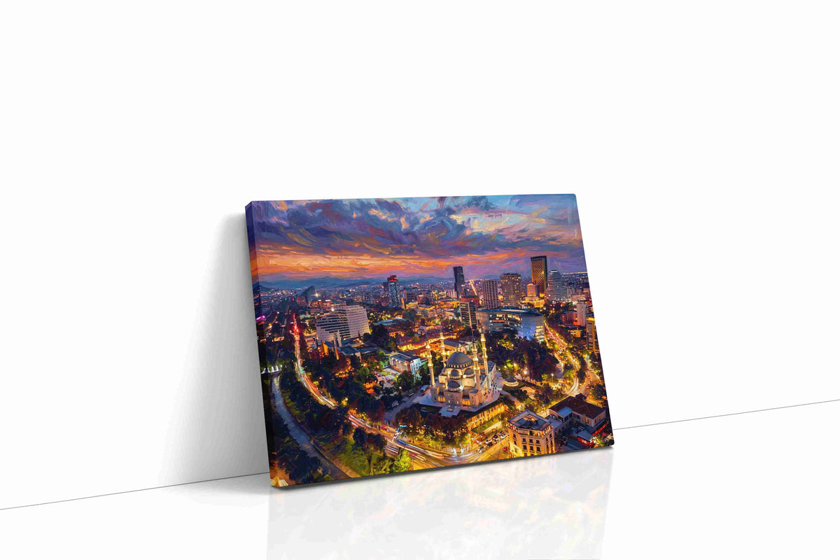 Twilight Over Ankara’s Heart urban canvas print gallery-wrapped landscape canvas studio shot