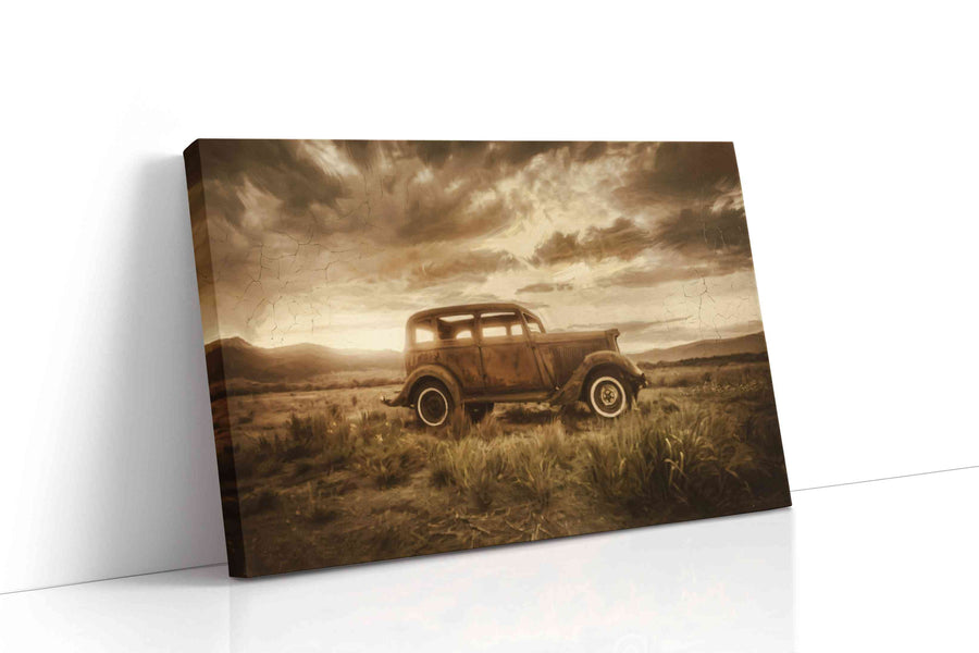 Dustbound Reverie vintage canvas print, gallery-wrapped, ready to hang