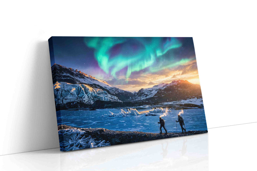 Aurora Over the Frozen Wilds winter canvas print, gallery-wrapped, ready to hang