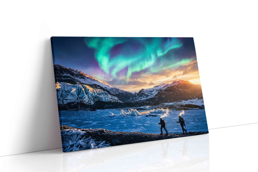 Aurora Over the Frozen Wilds winter canvas print gallery-wrapped landscape canvas studio shot