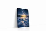 Celestial Frost Bloom winter canvas print, gallery-wrapped, ready to hang