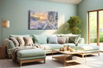 Emberlight on Frost Creek winter canvas print, hanging on wall
