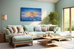Frostfire Solitude winter canvas print, hanging on wall