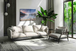 Alpenglow Beach Reverie beach canvas wall art in a modern interior mockup