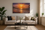 Gilded Tide Reverie - Beach Wall Art, Coastal Canvas Print, Tropical Decor