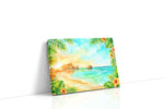 Hibiscus Tide Reverie beach canvas wall art gallery-wrapped landscape canvas studio shot