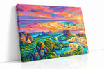 Neon Tides of Paradise beach canvas wall art gallery-wrapped landscape canvas studio shot