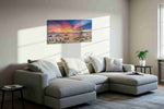Sentinel of the Painted Tide beach canvas wall art styled in a living room