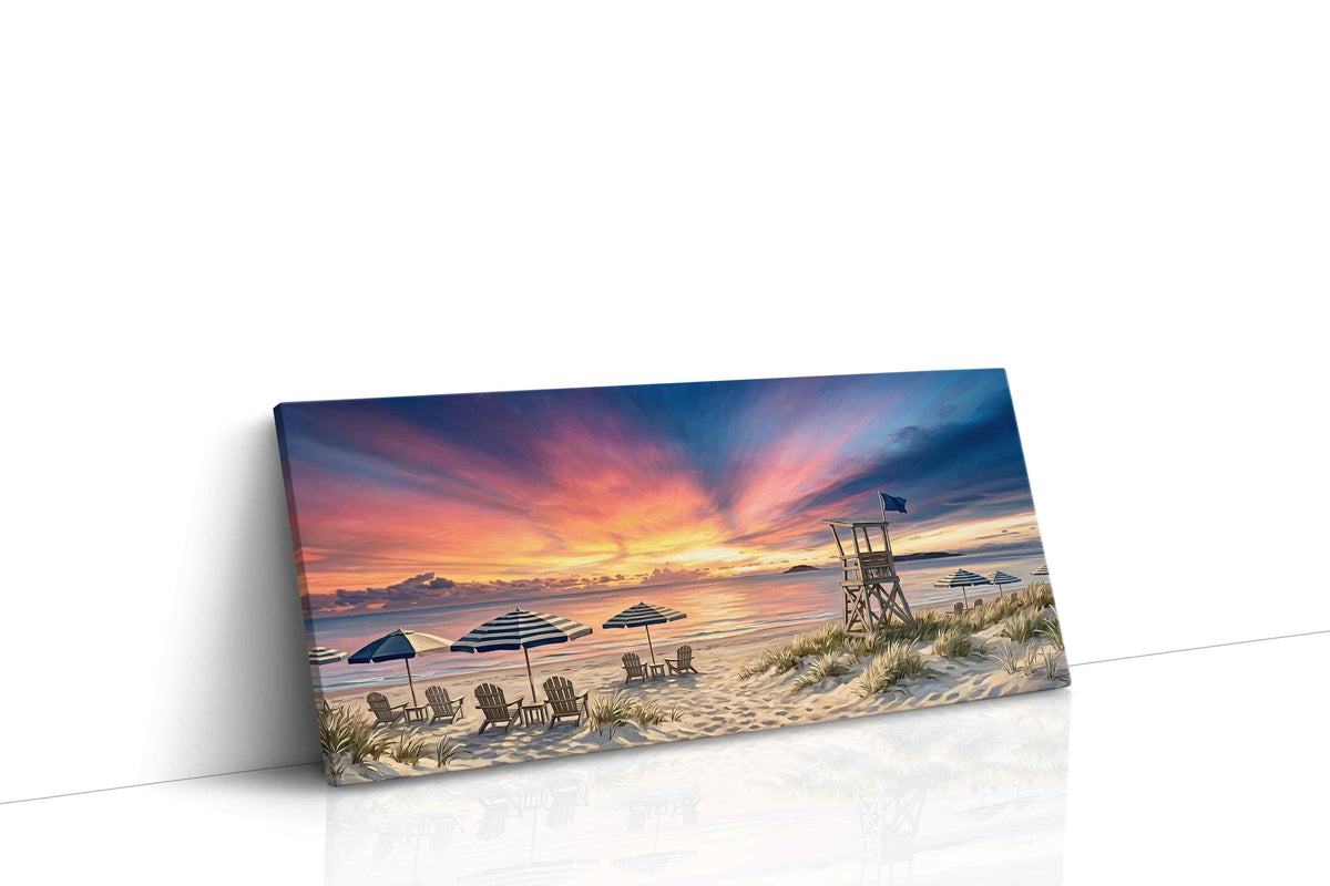 Sentinel of the Painted Tide beach canvas wall art gallery-wrapped landscape canvas studio shot