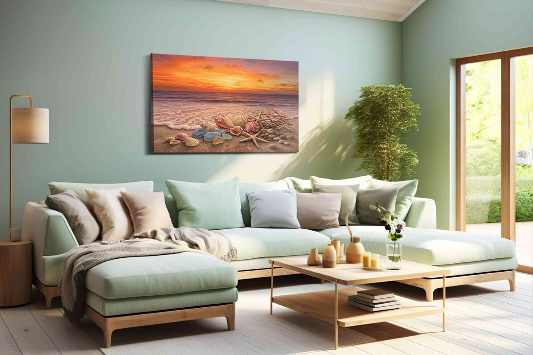 Twilight Tides and Treasures - Beach Wall Art, Coastal Canvas Print, Tropical Decor