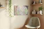 Glimmerbrook Fairy Hollow fantasy canvas wall art styled in a living room