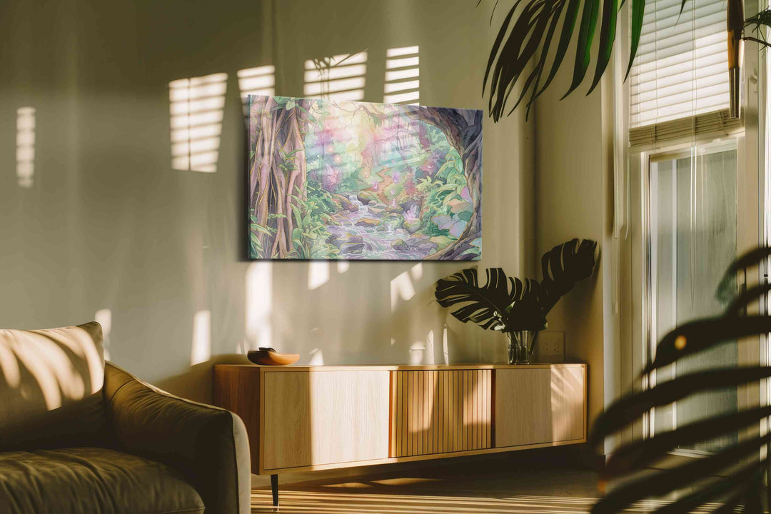 Glimmerbrook Fairy Hollow - Fantasy Wall Art, Magical Canvas Print, Mythical Art