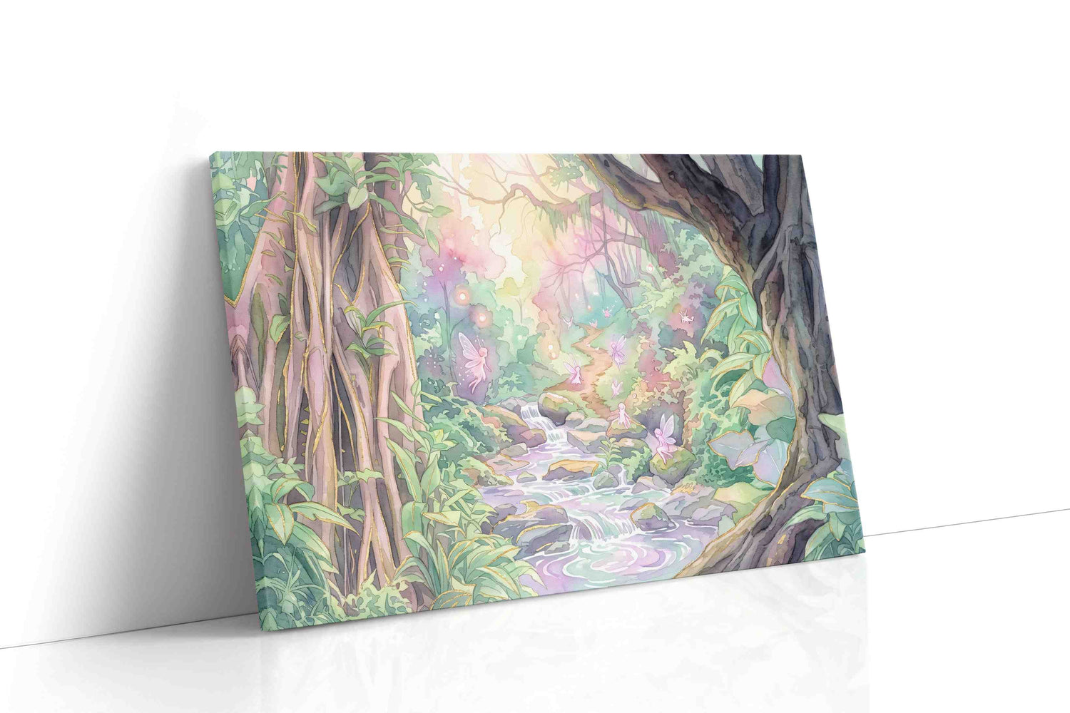 Glimmerbrook Fairy Hollow fantasy canvas wall art gallery-wrapped landscape canvas studio shot