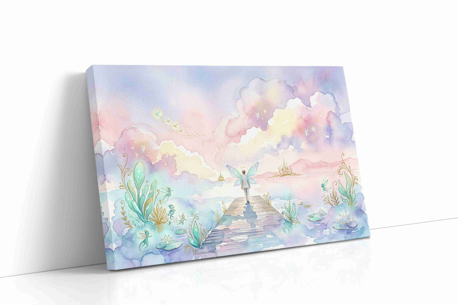 Halo Over Luminous Waters fantasy canvas wall art gallery-wrapped landscape canvas studio shot