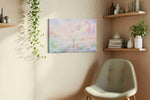 Halo Over Luminous Waters fantasy canvas wall art styled in a living room