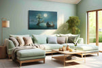 Moonlit Passage to Elysium fantasy canvas wall art shown in a wall scene