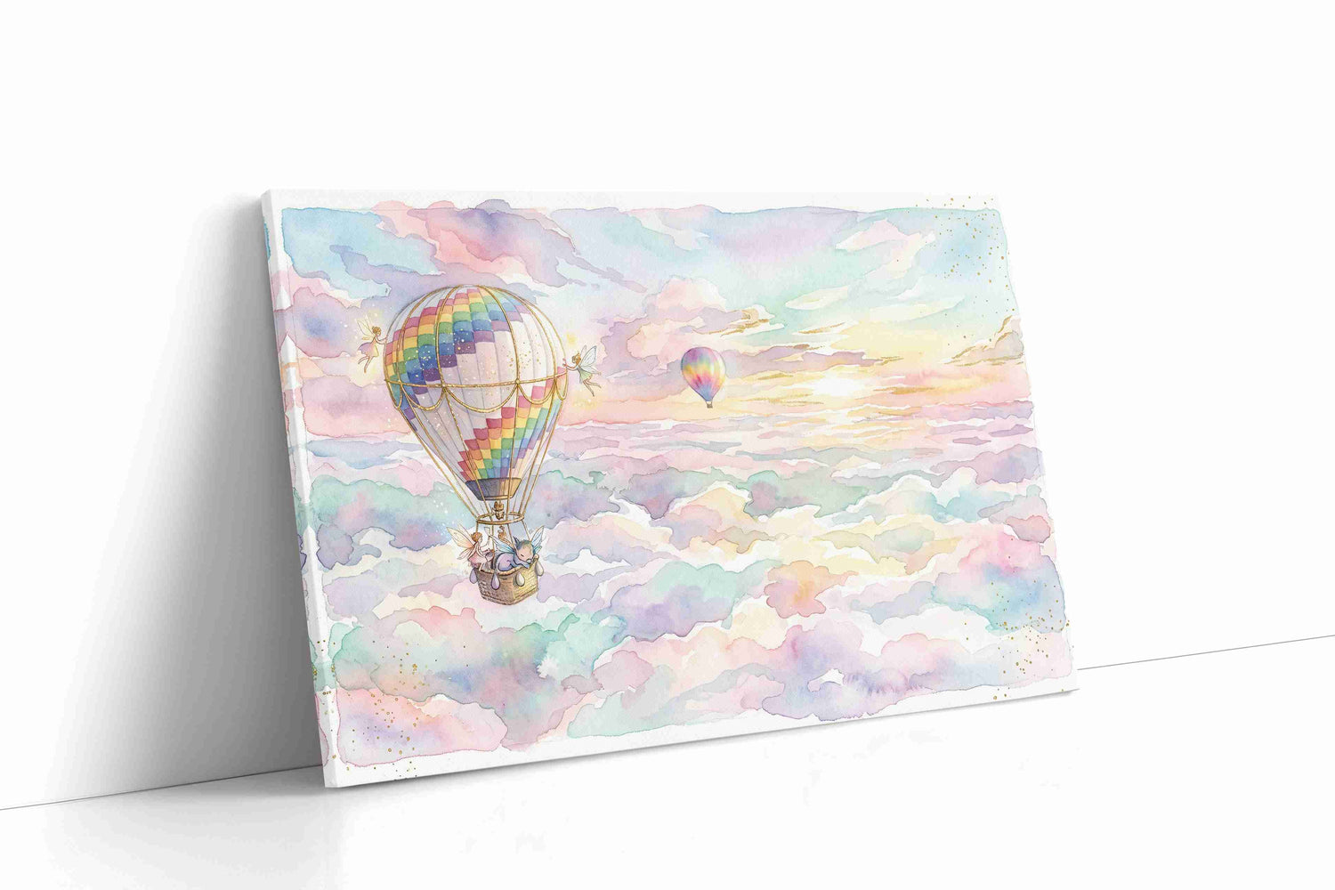 Rainbow Reverie Aloft fantasy canvas wall art gallery-wrapped landscape canvas studio shot