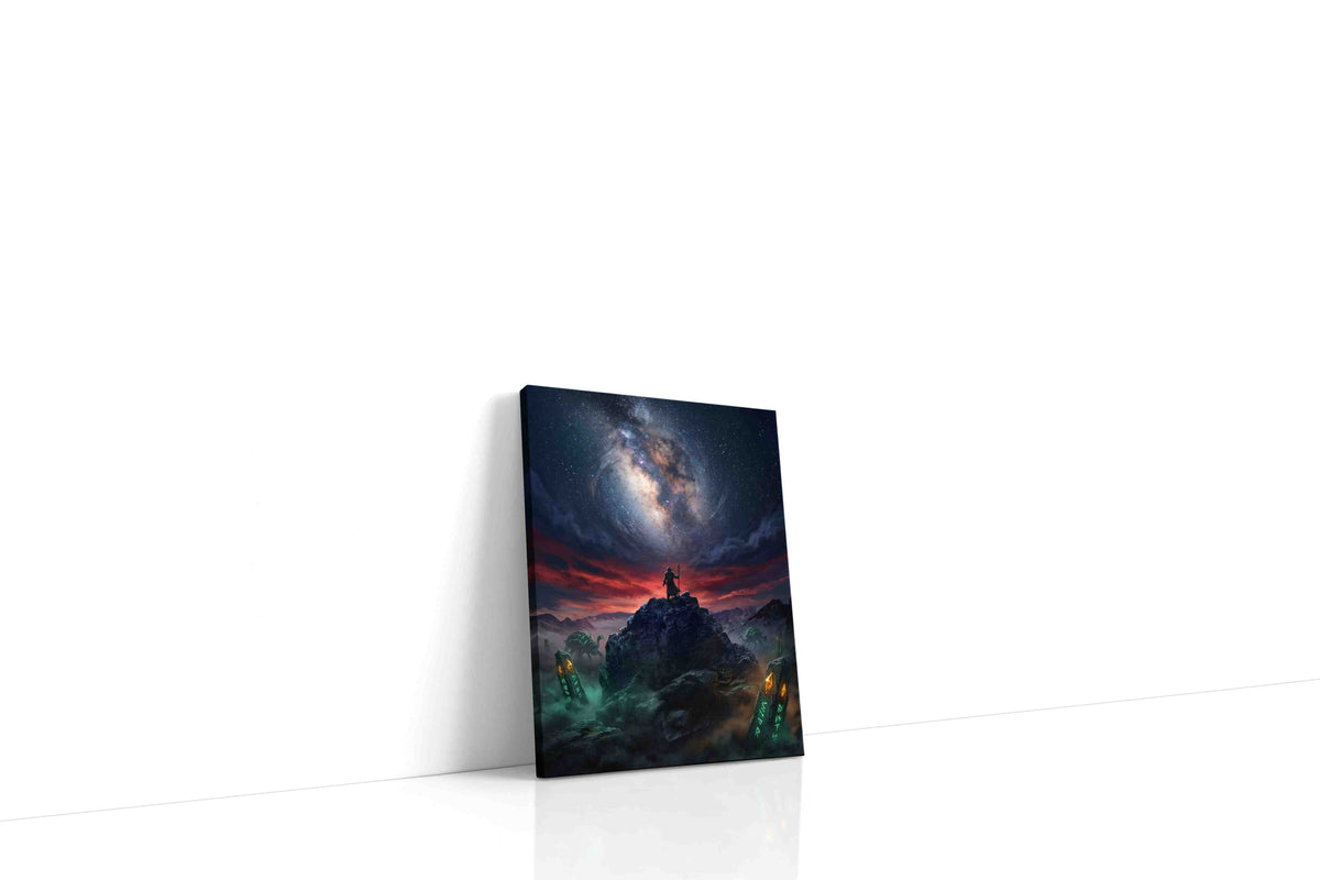 Runes Beneath the Starforge fantasy canvas wall art gallery-wrapped portrait canvas studio shot