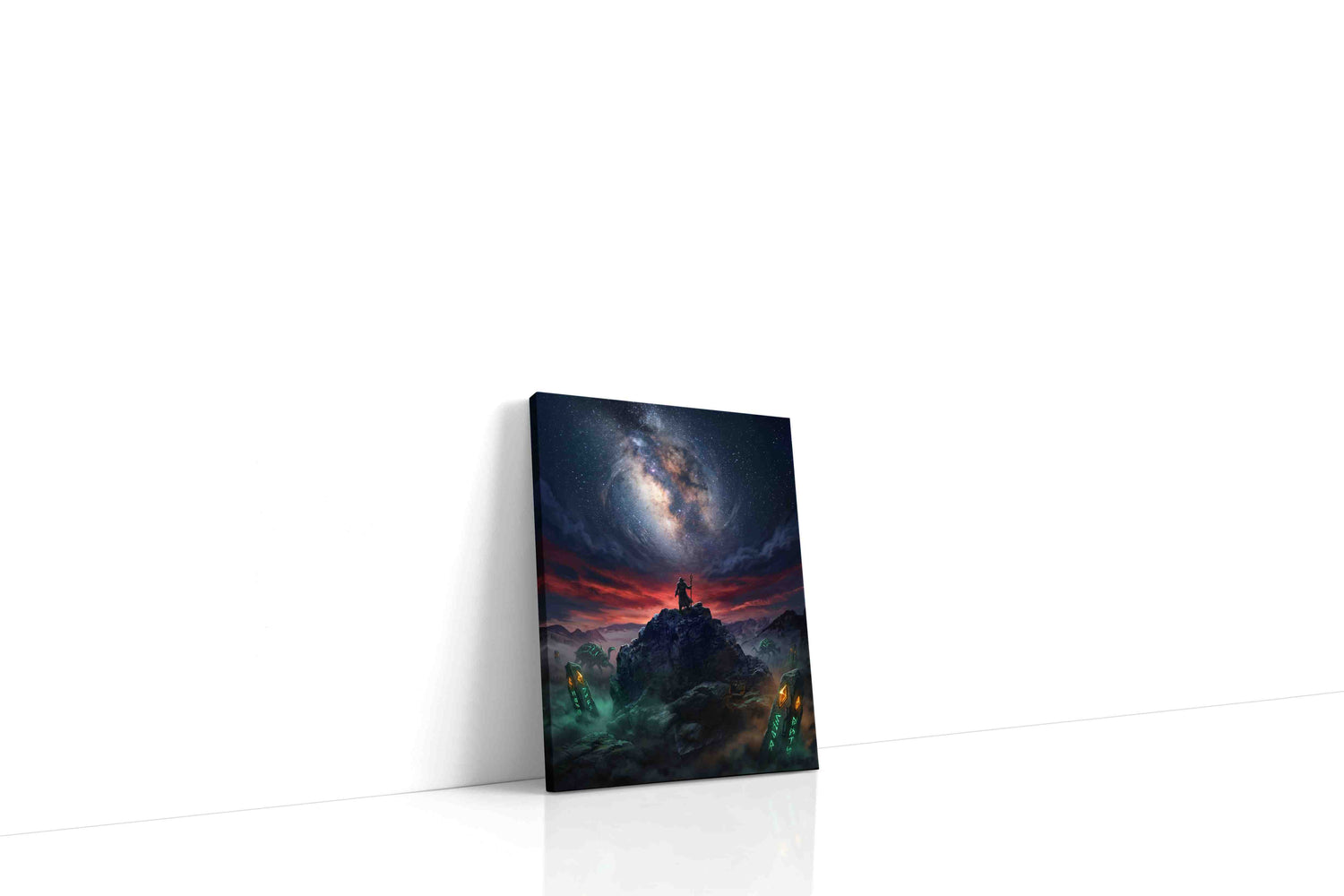 Runes Beneath the Starforge fantasy canvas wall art gallery-wrapped portrait canvas studio shot