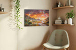 Starlit Path of Spirits fantasy canvas wall art styled in a living room