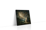 Under the Omens of Stars fantasy canvas wall art gallery-wrapped square canvas studio shot