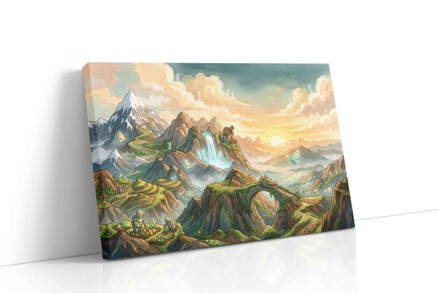 Where Sky Spirits Wander fantasy canvas wall art gallery-wrapped landscape canvas studio shot